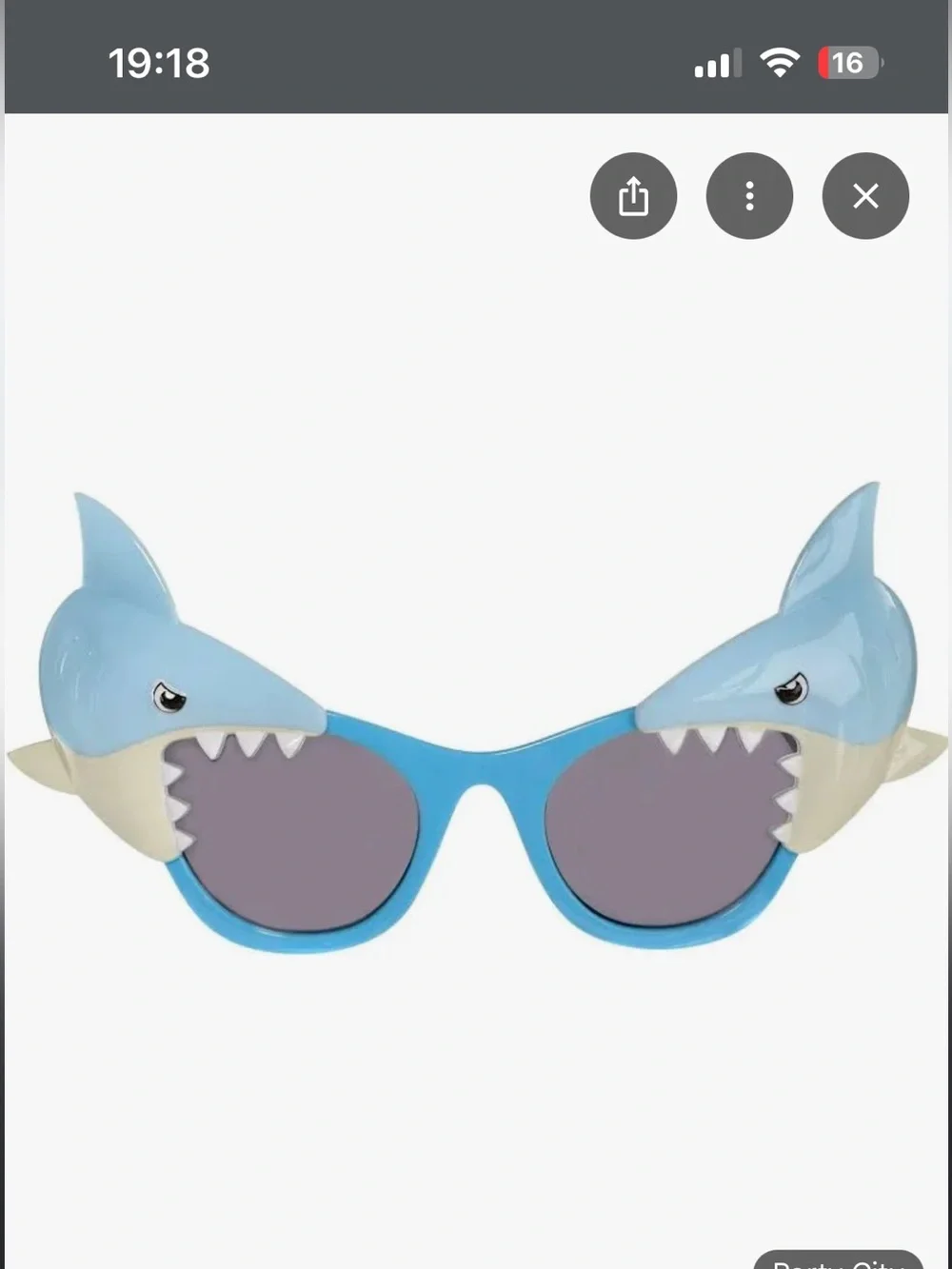 Shark Fun Shades Sunglasses - Light Blue